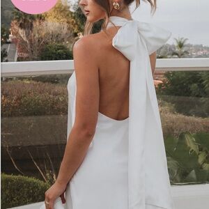 Show Me Your MuMu White Backless Dress